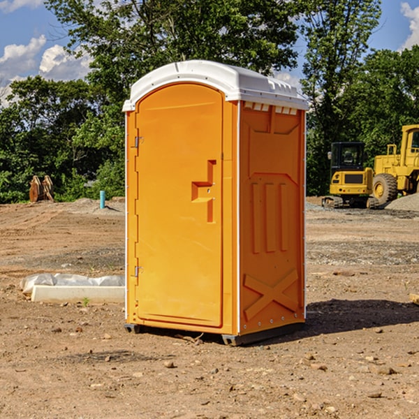 how often are the portable restrooms cleaned and serviced during a rental period in Cason Texas